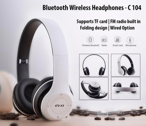 P47 Wireless Bluetooth Headphones β Foldable Over-Ear Headset with FM Radio, SD Card Support & Deep Bass