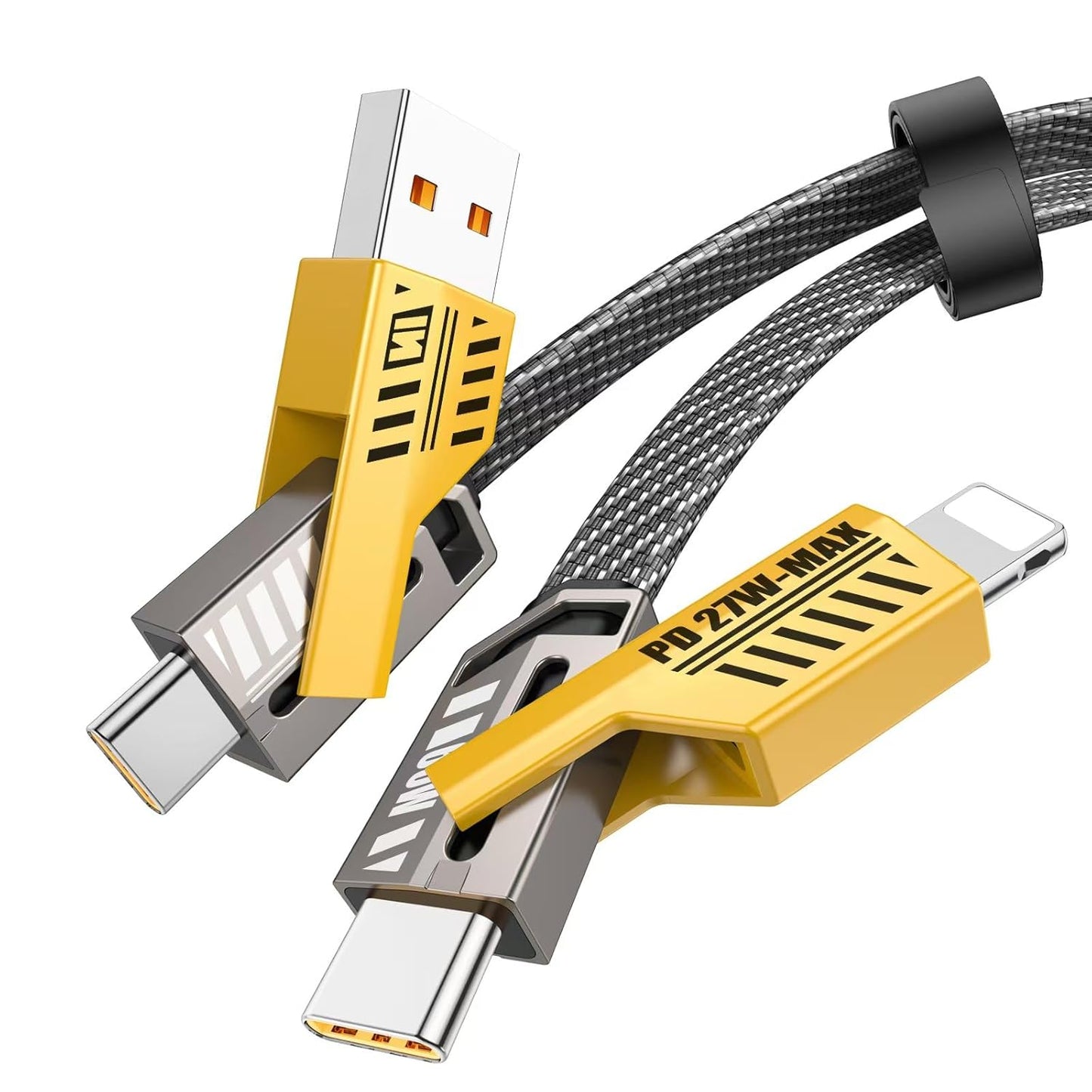 4 in 1 Fast Charging Cable – Multi USB Cable for iPhone, Android, Type C & Micro USB | Fast Charge Data Cable
