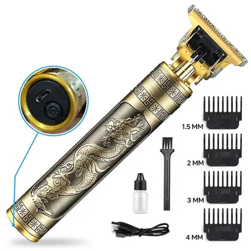 Vintage T9 Professional Hair Trimmer for Men – Rechargeable Beard & Hair Clipper