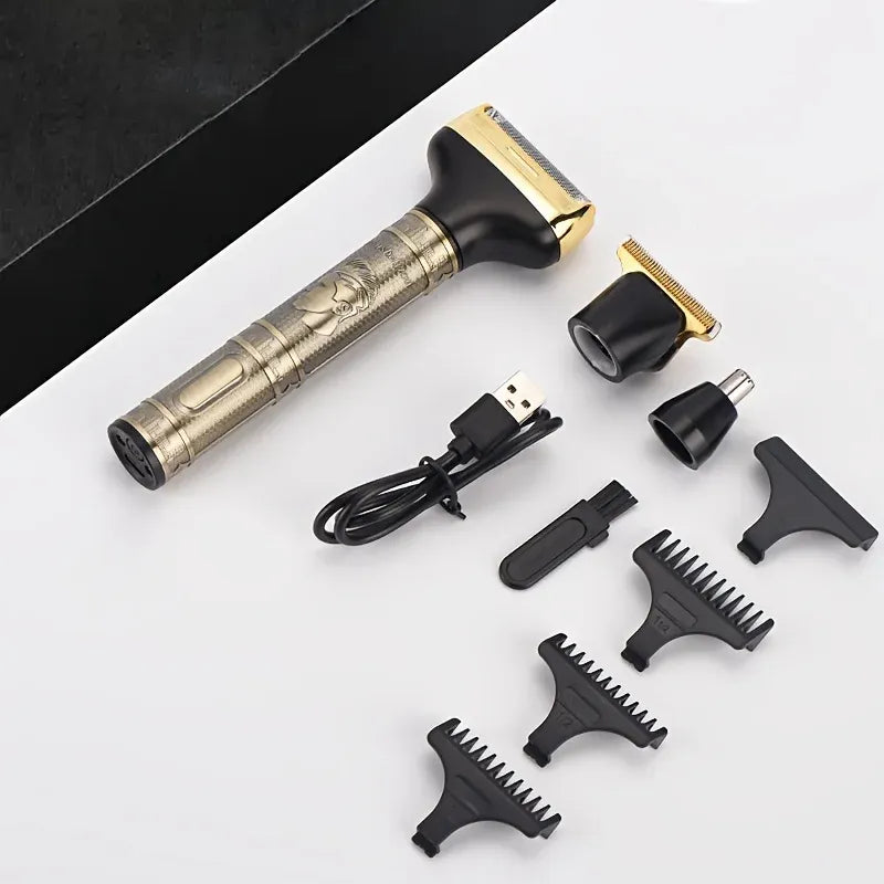 3 in 1 Rechargeable Hair Trimmer for Men | Beard, Nose & Body Grooming Kit